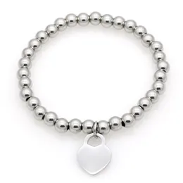 Frauen kupferperlen Armband Edelstahl bitte zurück zu ewigen Perlen Herz Charms o t Kette Buchstaben Armbänder Pulsera256s zurückkehren