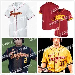 College Baseball Wears USC Trojans Baseball stitched Jersey men women youth any name number Isaac Esqueda Kyle Hurt Blake Sabol Chase Bushor CJ Stubbs Connor Lunn