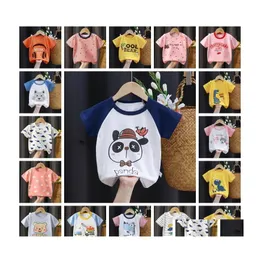 T-shirt Bambini Ragazza Magliette Estate Bambino Top in cotone T-shirt per bambini Vestiti Abbigliamento per bambini Cartone animato Manica corta Abbigliamento casual 1138 Y2 D Dhjel