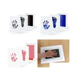 Keepsakes Baby Footprint Handprint Imprint Sets Fl Moon Infant Wash Stamp Pad Ink Security Environment Protection Family Souvenirs 6 Dhm9Z