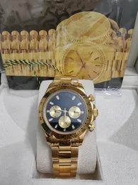 Box Luxury Automatic 2813 Mechanical Movement Watch Gold Black Dial Watches Men 116508 116528 크로노 그래프 남성 손목 시계 2023