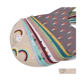 Bibs Burp Cloths 인쇄 된 Carton Sile Bib 방수 아기 수유 태어난 만화 앞치마 조정 가능한 천 1059 Y2 Drop Delivery Kids Ma Dhyim