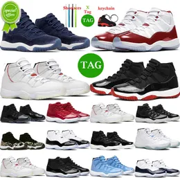 Top OG 2023 Cherry 11 uomini Scarpe da basket da basket Midnight Navy Velvet Jumpman 11s Bred Cool Grey Cap and Gown J11 Womens Mens Trainer Sports Sneaker Sports