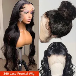 NXY LACE Wigs Body Wave Front 30 40 Inch 360 Full Human Hair Pre Plucked Brasilian For Women 13x6 HD Frontal 230106