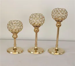 Vintage Tealight Candle Holders Wedding Party Glass Stand Dining Table Crystal Candlestick Home Desktop Decor Candle Holder Gold S3427280