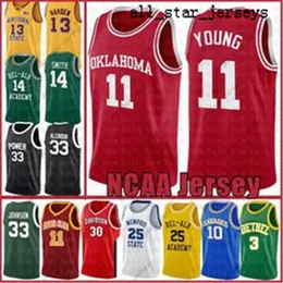 College Basketball indossa Trae 11 Young NCAA Stephen 30 Curry Leonard Dwyane 3 Wade Irving LeBron 23 James Maglia da basket Toni 7 Kukoc Chris 4 Webber University