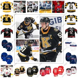 College Hockey bär Shane Wright Hockey Jersey Custom Vintage Ohl Kings Frontenacs Jersey 2021 IIHF U18 Världsmästerskapströjor