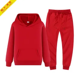 Menina de pó de trajes de inverno masculino Men Fashion Fashion Red Hoodie Brand calça lazer Black Jogger Tracksuit Sweatshirt Pullover