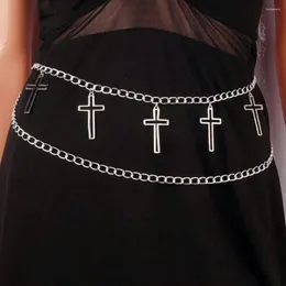 Gürtel Mode Punk Quaste Multi-Schicht Kreuz Metall U-förmigen Körper Kette Sexy Gürtel Weibliche Taille Kleid Ornament