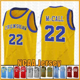 Баскетбол в колледже носит любовь 22 McCall NCAA 14 Will Smith 25 Carlton Banks Basketball Jersey 34 Иисус Шаттлз-Уорт Рэй Аллен Линкольн Синий мужчина Srgredg