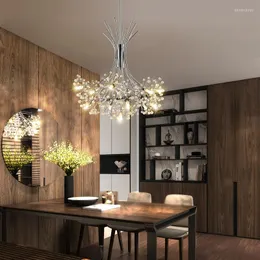 Chandeliers LED Chandelier Lighting Nordic Restaurant Modern Clothing Store Bedroom Lamps 96v-220v Living Room Crystal