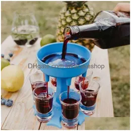 Bar Tools 6 S Glass Dispenser Holder Wine Rack Cooler Beer Beverage Party Gifts Drinkning Drop Delivery Home Garden Kök Matsal DHB0L