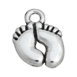 Hela modemors dag legering charms baby fot charms 10 14mm 100 st aac8132916