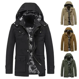 남성용 재킷 2023 의류 겨울 코트 단색 느슨한 캐주얼 후드 디저브 분리 가능한 대형 재킷 남성과 함께 chockets chaquetas