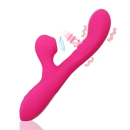 Vibratore giocattolo del sesso 3 in 1 Vibratore del coniglio Punto G Dildo Leccare la lingua Succhiare Bacchetta magica 10 Modalità Stimolatore del clitoride Flap Giocattoli per adulti Per le donne