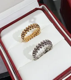 Clash Ring Series 5a Diamonds Luxury merk offici￫le reproducties klassieke stijl topkwaliteit 18 k gilded rings merken ontwerp exquis1270873