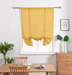 Cortina amarela cortinas piaid de estilo americano drapes
