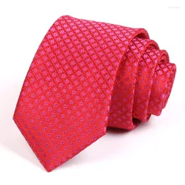 Bow Ties Brand Rose Red галстук для мужчин Высококачественный 7 см. Отличная свадебная вечеринка для жениха мода Формальная шея с подарочной коробкой