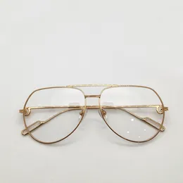 Vintage Gold Pilot Brille Brillen Rahmen Klare Gläser Männer Optische Gläser Brillen Männer Mode Sonnenbrillen Rahmen mit Box
