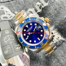 6 Style Classic Designer Watch 1266613 Blue Dial 41mm Ceramic Bozel Boxle 2813 Mostmit Mostmical Automatic Two Two Gold Wristwatch Watches
