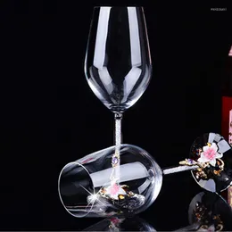 Vingglasögon högkvalitativ kreativ blyfri kristallpremium rött glas stort bägare cup bröllop present set bar party familj drinkware