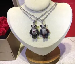 Anhänger Halskette Panda Halskette 3D Diamantpaar Fashion Style Fine Jewelry High Quality17129154