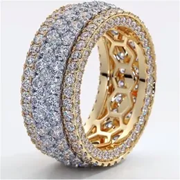 Vecalon fait à la main croix bague en argent Sterling 925 T forme diamant Cz fête alliance anneaux pour femmes hommes doigt bijoux