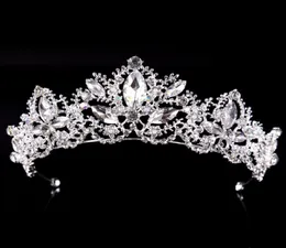 Crystal Bridal Tiaras başlıkları barok lüks taç başlığı altın gümüş diadem kadınlar için gelin düğün saç aksesuarları al76482344888