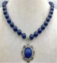 Collier Pendendif en lapis lazuli egiptien naturel 10mm 180390398079752