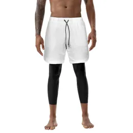 Herrenhose Schöne Männer Fitness Kurze Jogger Sportbekleidung Sommer Herren Sporthose mit integrierten Taschen Gymwear