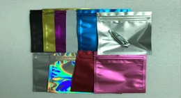 300PCLOlot 8513 cm w kolorze aluminium folia samoprzyczętowana plastikowa torba opakowanie do przechowywania przekąsek MATTE Mylar Mylar Baggies7308417