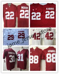 American College Football Wear NCAA Alabama Crimson Tide Football Jersey 22 Mark Ingram 22 Najee Harris 29 Minkah Fitzpatrick 31 Will Anderson Jr 42 Eddie Lacy 88 O.J.