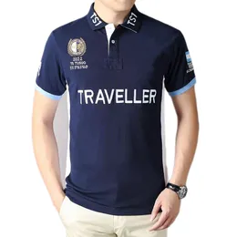 Pólos masculinos de corrida de grife gola polo bordado manga curta verão 2023 nova moda sofisticada casual 100% algodão S-5XL