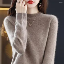 Женские свитера Wyters Wool Sweater Женский полу-туртленк Слим бесшовная нижняя рубашка с открытой рубашкой на свободной куртке осенью и зимой