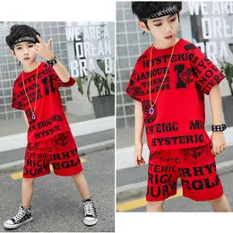 Clothing Sets 2021 Fashion Sport Clothes Suits Kids Clothes Summer Print Boys T-Shirt Shorts 2Pcs Set Boys Clothing 3 4 6 8 10 12 Year Old T230106