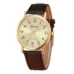 Wristwatches Dropship Woman Mens Retro Design Leather Band Analog Alloy Quartz Wrist Watch Bw Top Fashion Ladies Luxury StrapWristwatches