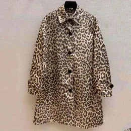 Jackets femininos 2023 Primavera e outono Leopard Print Moda