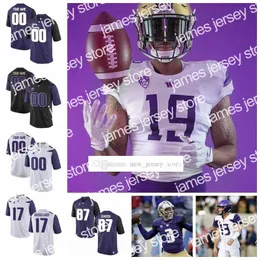 Американский футбольный колледж Football Wear NCAA Custom Washington College Huskies Football Jerseys сшил Джейк Локер образец Грега Гейнса Чико МакКлатчера Джона Росса III