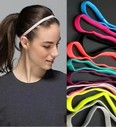 Kvinnor Softball Sports Elastic pannband Yoga Fitness Elastic Rubber Hair Band Antisp Hair Accessories Bandage 50pcslot2363238