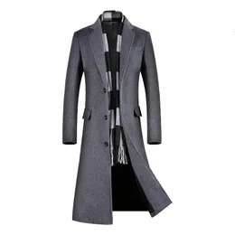 Cappotti in misto lana da uomo per una giacca lunga sotto il ginocchio Soprabito contenuto 51 Inverno 230107