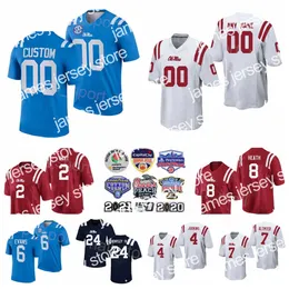 American College Football Wear college football NCAA College Football Ole Miss Rebels 4 Quinshon Judkins Jersey 2 Jaxson Dart 7 Luke Altmyer 6 Zach Evans 24 Ulysses Be