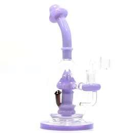 Mushroom Glass Bong Duschhuvud Perc vattenpipa Ball Style Oil Dab Rigs Unika Bongs rökpipor 14mm Led med glasskål