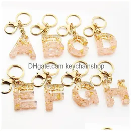 Key Rings Gold Car Keyrings Women Cains Accessories Fashion fashionized Az Alphabet 09 Number Oritive Letter Bag Bagchains Dhwem