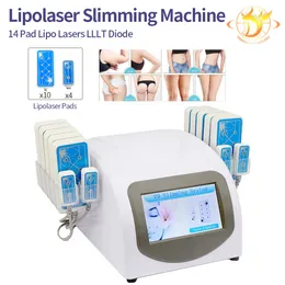 Professional 160Mw Burn Lipo Laser Diode Lipolysis Fat Loss Slimming Machine Lllt Cellulite 10 Largepads 4 Smallpad 635Nm 650Nm Beauty Equipment