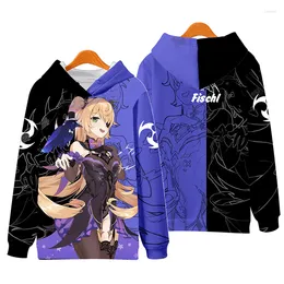 Herrhoodies Genshin Impact Hoodie Sweatshirts 3D Figur Print Cosplay Costi Venti Zhongli Mona Pullover Unisex Harajuku Tracksuit