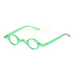 Solglasögon Kvinna Vintage Round Mini Reading Glasses Small Plastic Eyewear Frame Women Presbyopic 1.5-3.5 R134