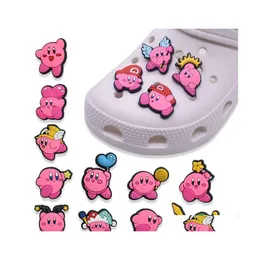 Shoe Parts Accessories Charms Wholesale Childhood Memories Pink Elf Ees Cartoon Croc Pvc Decoration Buckle Soft Rubber Clog Fast D Dhv6D