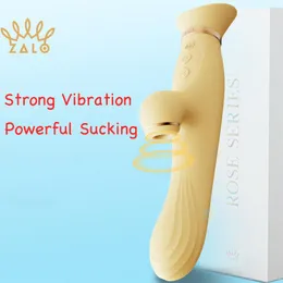 Vibradores Zalo Rose Vibrator sugando brinquedos sexuais para mulheres massageador de motor duplo masturbação feminina de masturbação