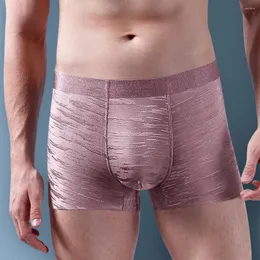 Underbyxor män shorts u konvex påse modal underkläder andningsboxare trosor penis bulge stammar wicking komfort boxershort