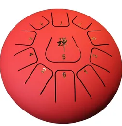 12 Inch 11 Notes Percussion Drums Steel Tongue Drum Hand Pan Drum with Drum Mallets Carry BagsNote Sticks for Children Instrument9488092